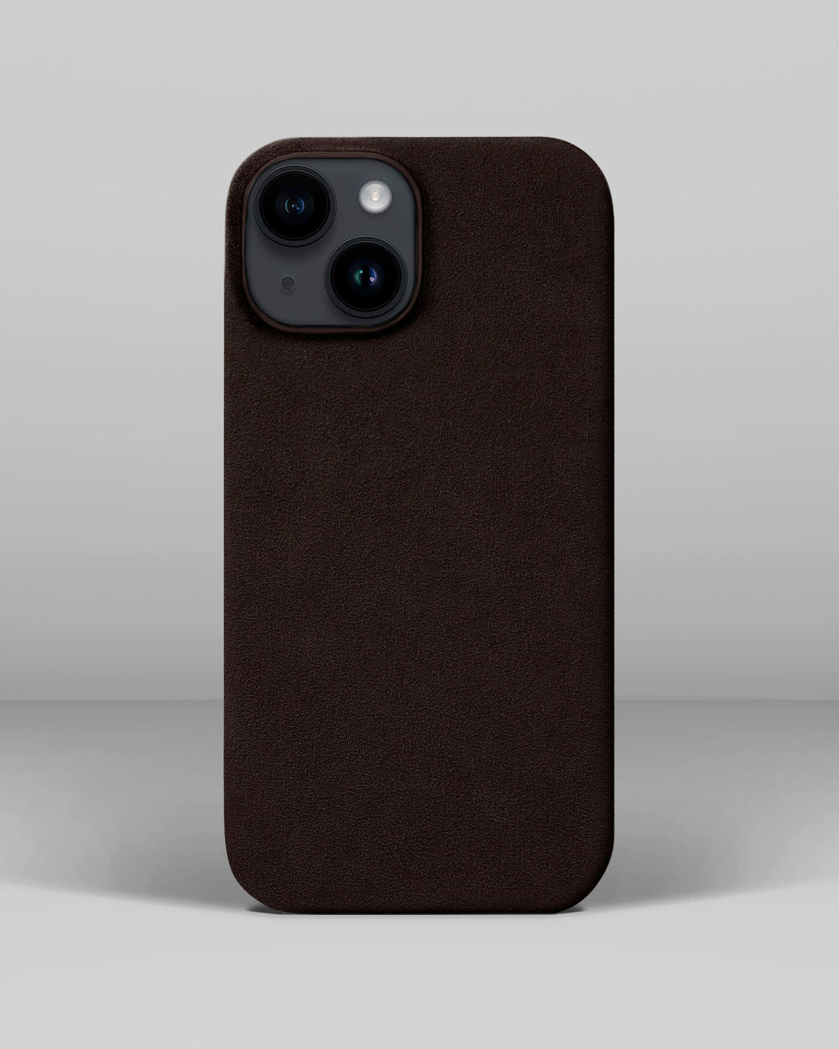 Dark Brown Alcantara Case for iPhone 14