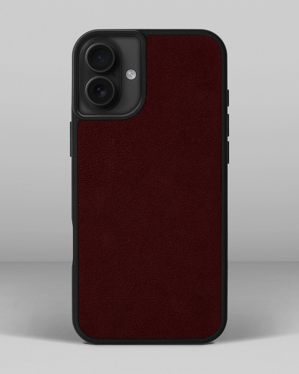 Burgundy Alcantara Sport Case for iPhone 15 Plus