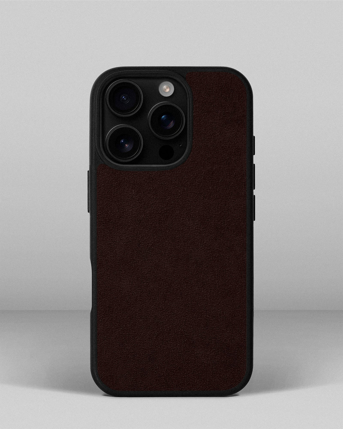 Dark Brown Alcantara Sport Case for iPhone 15 Pro