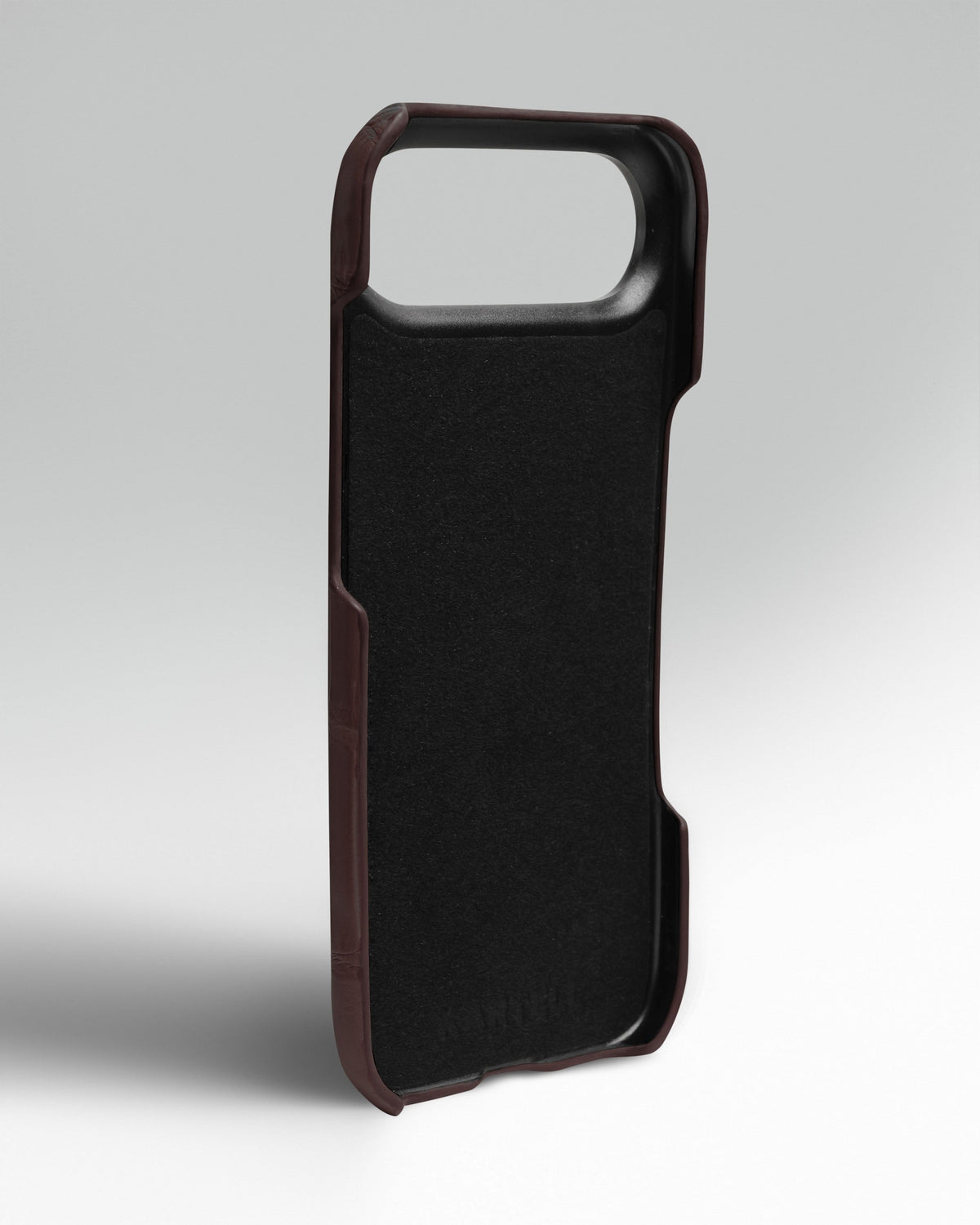 Dark Brown Crocodile Leather Full-Wrap Case for iPhone 17 Air