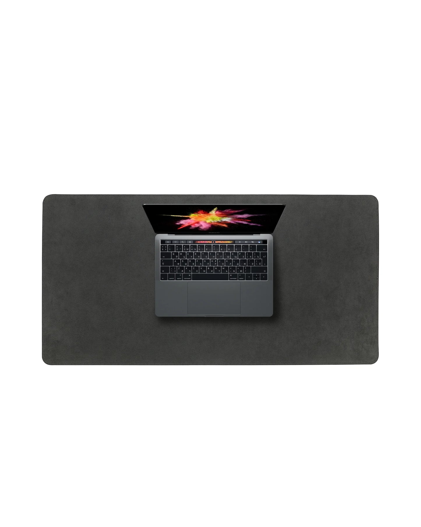Grey Alcantara Leather Desk Pad