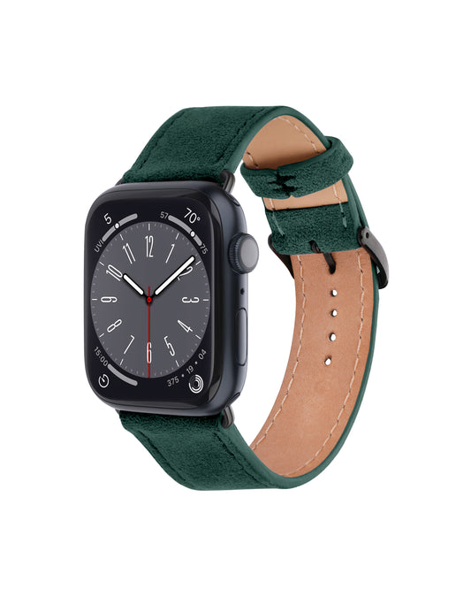 Green Alcantara Apple Watch Strap