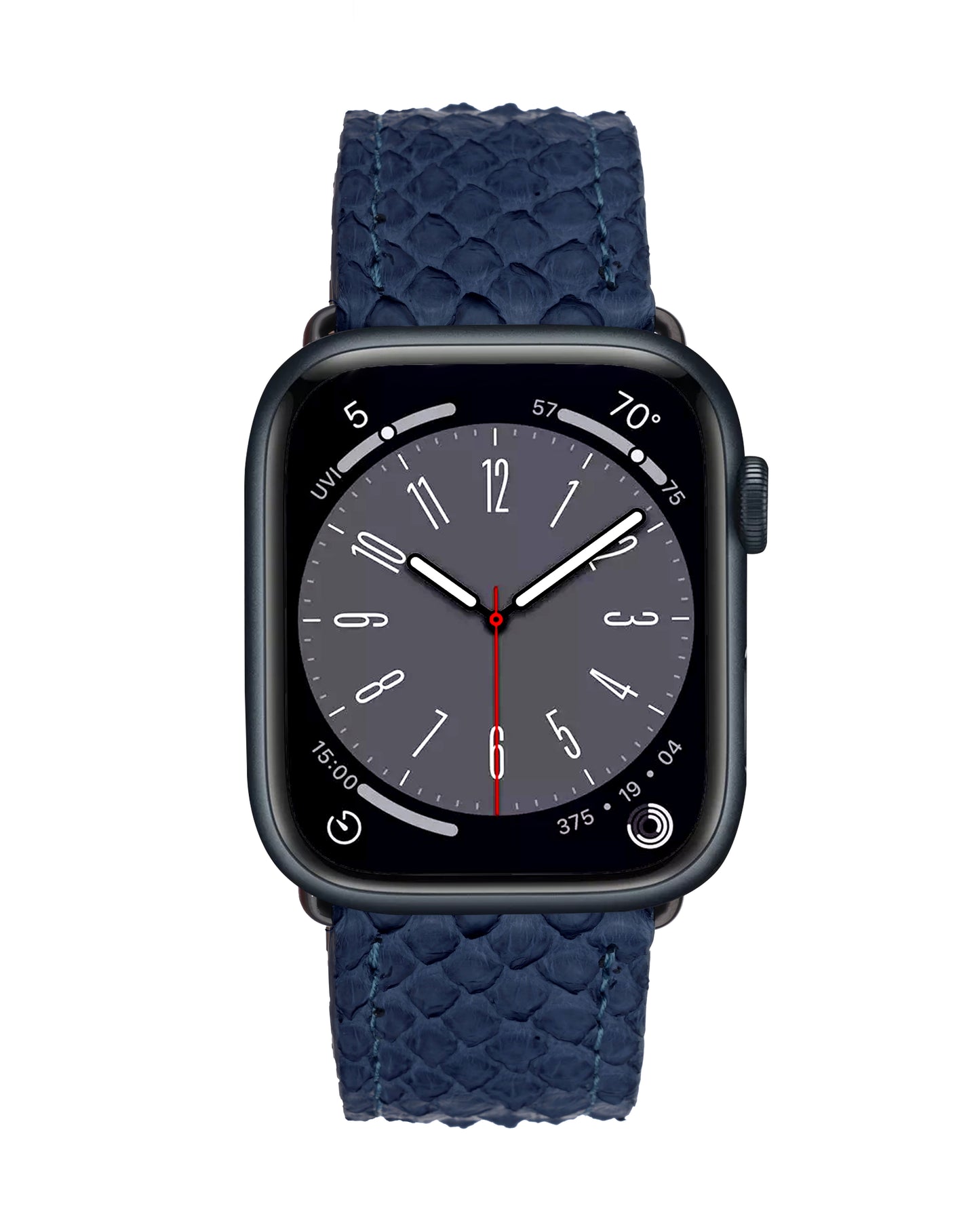 Navy Blue Python Leather Apple Watch Strap