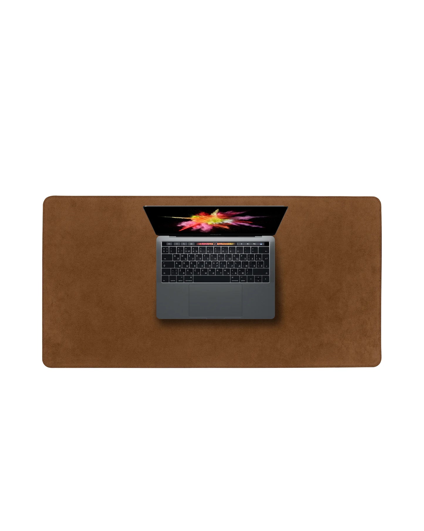 Brown Alcantara Leather Desk Pad