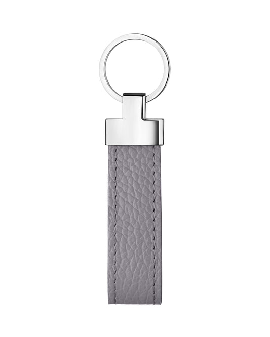 Gray Floater Leather Keychain