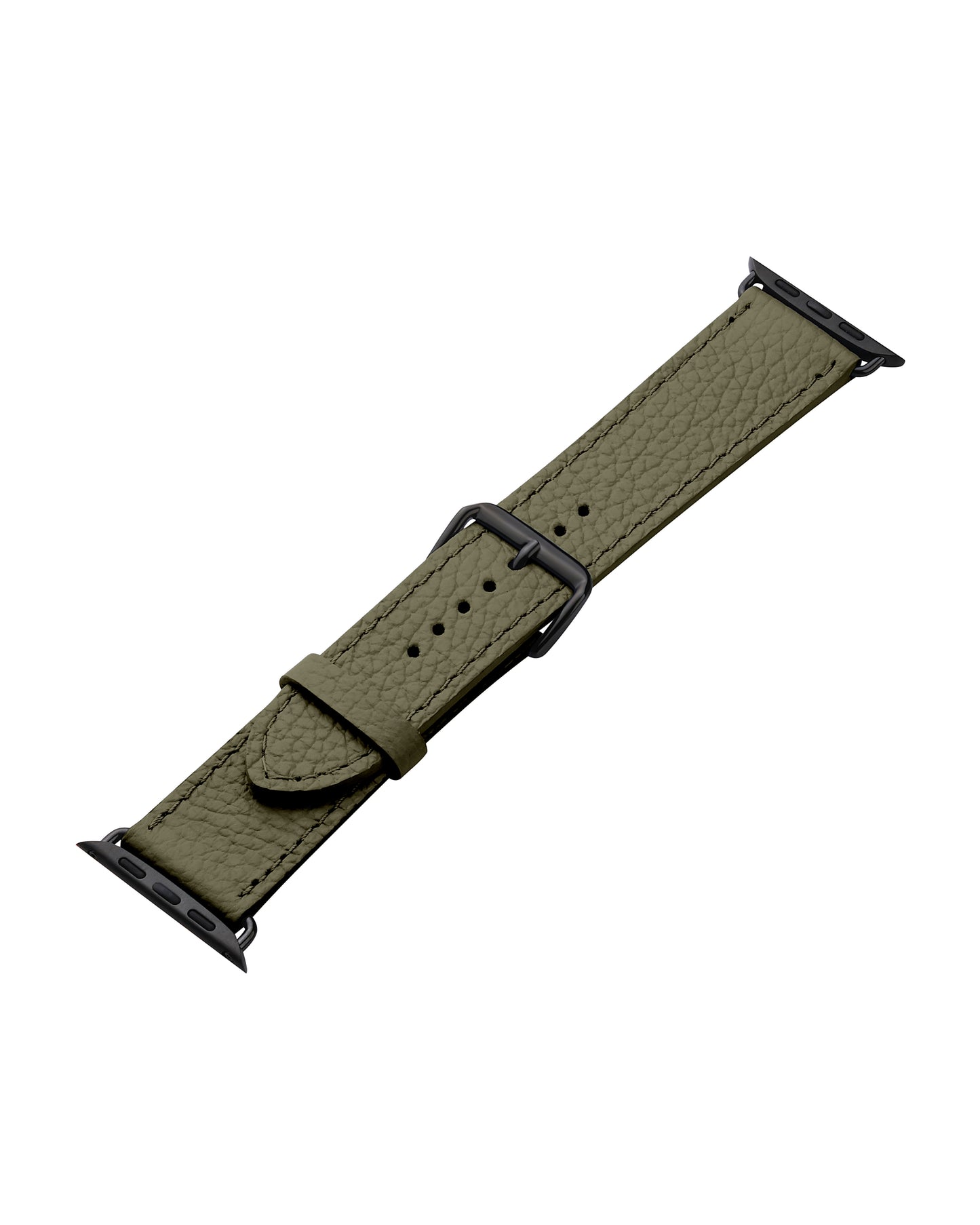 Olive Textured Calf Leather Apple Watch Strap