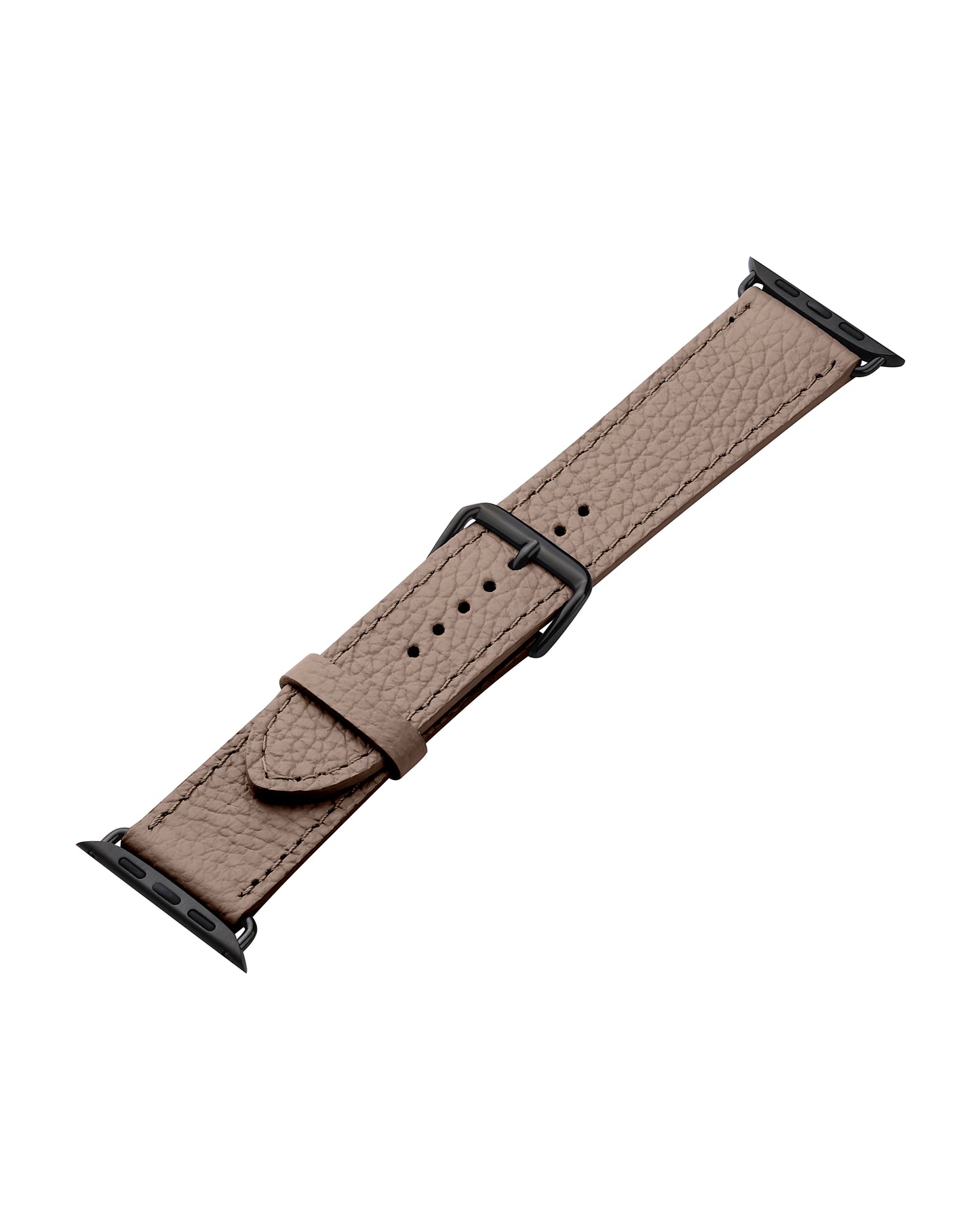 Beige Textured Calf Leather Apple Watch Strap