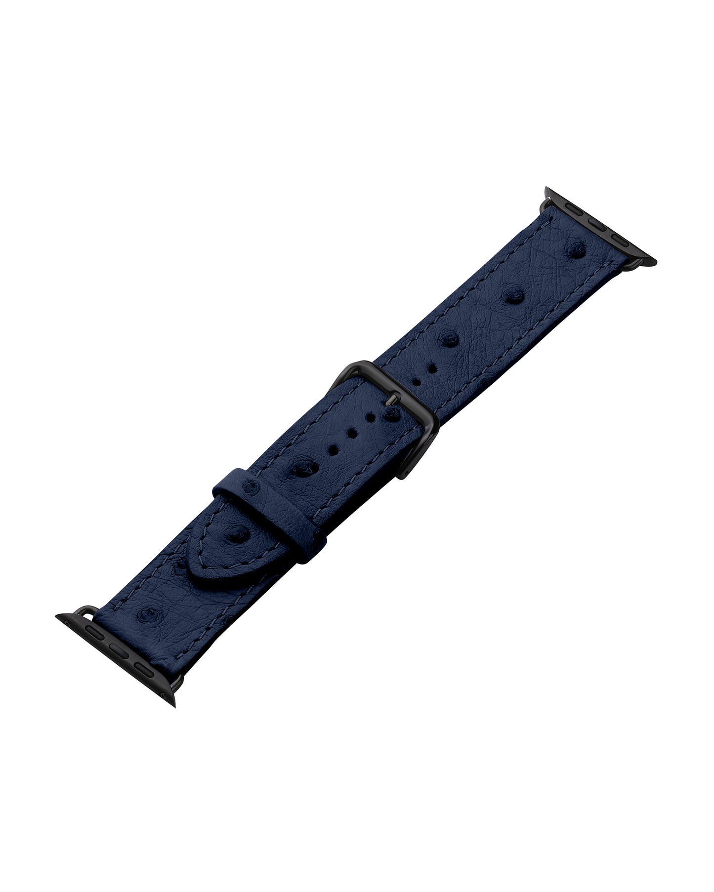 Ремінець Apple Watch зі шкіри страуса темно-синього кольору