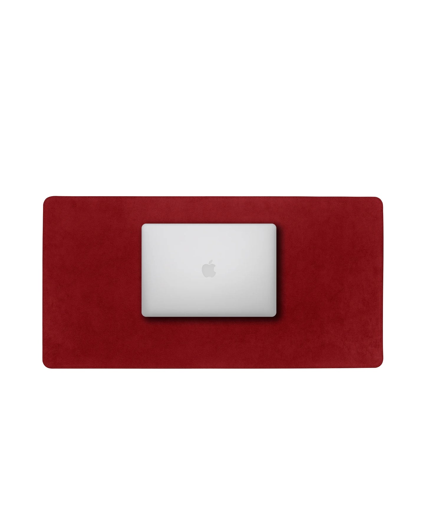 Red Alcantara Leather Desk Pad