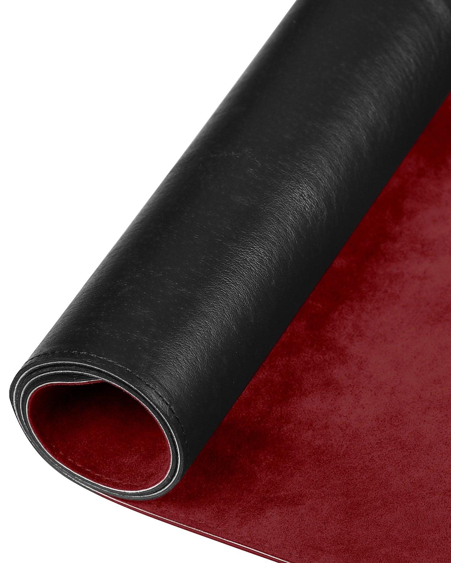 Red Alcantara Leather Desk Pad