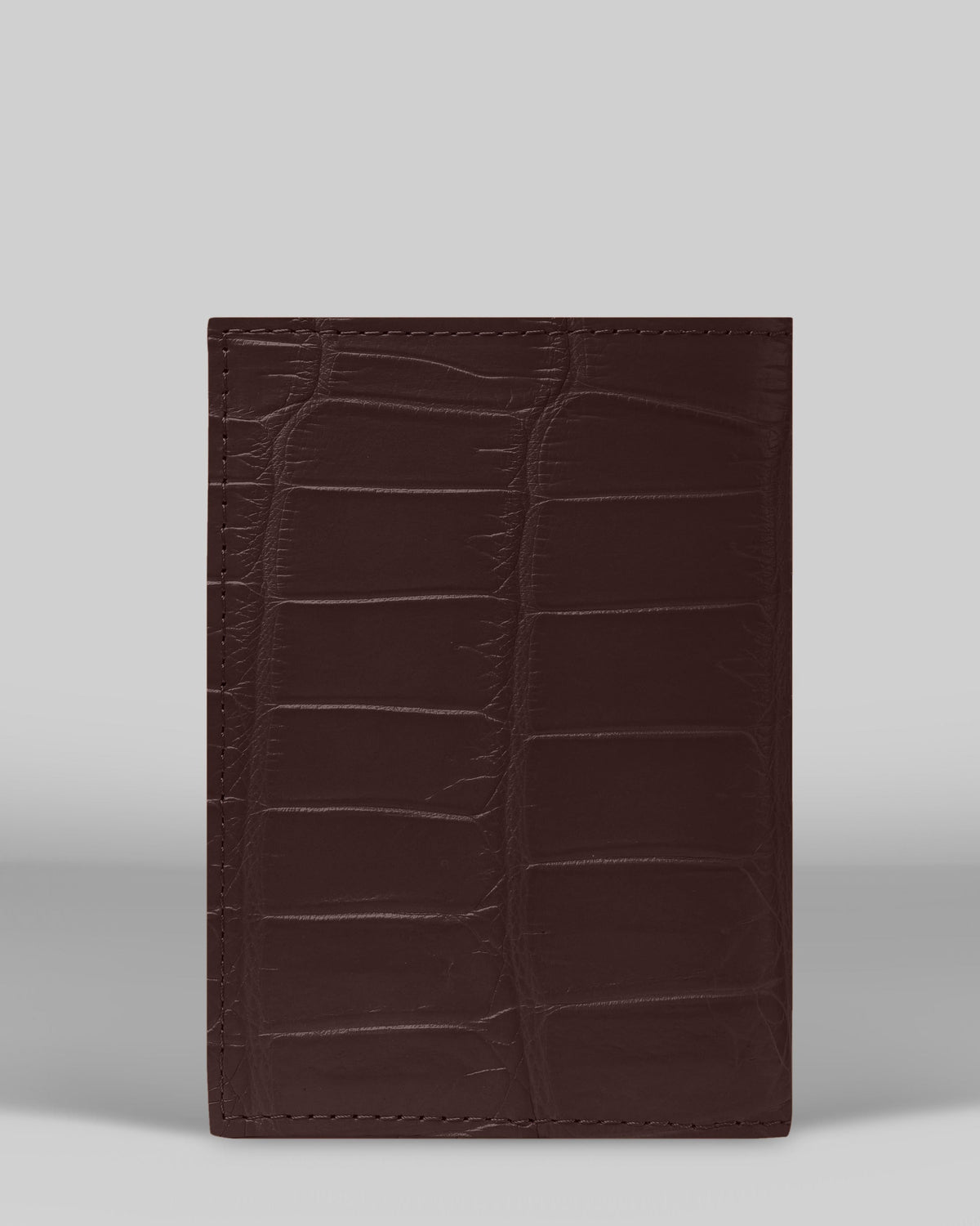 Dark Brown Crocodile Leather Passport Cover