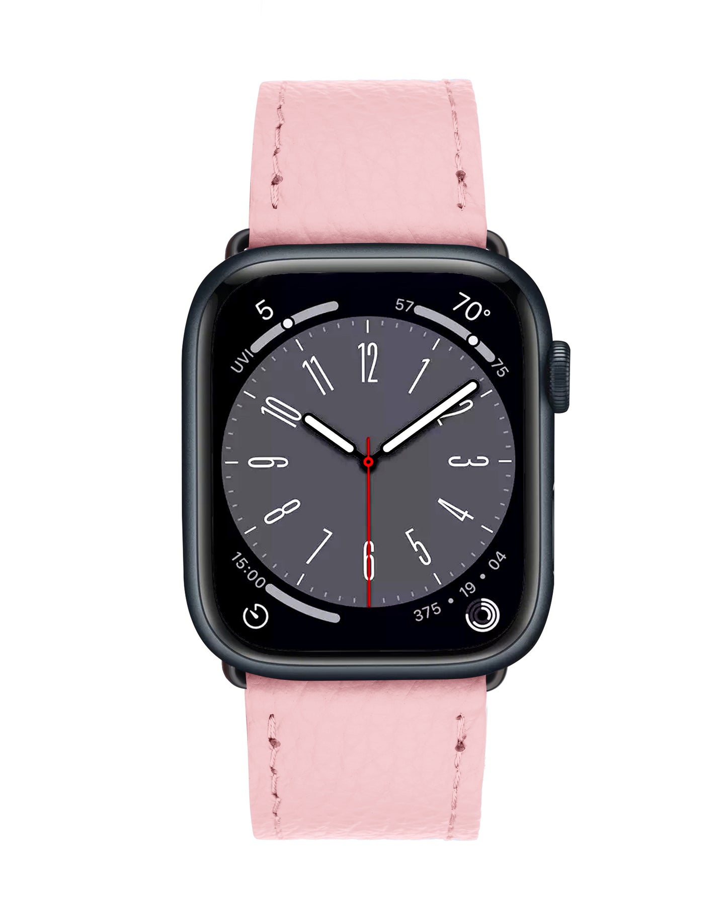 Pink Textured Calf Leather Apple Watch Strap