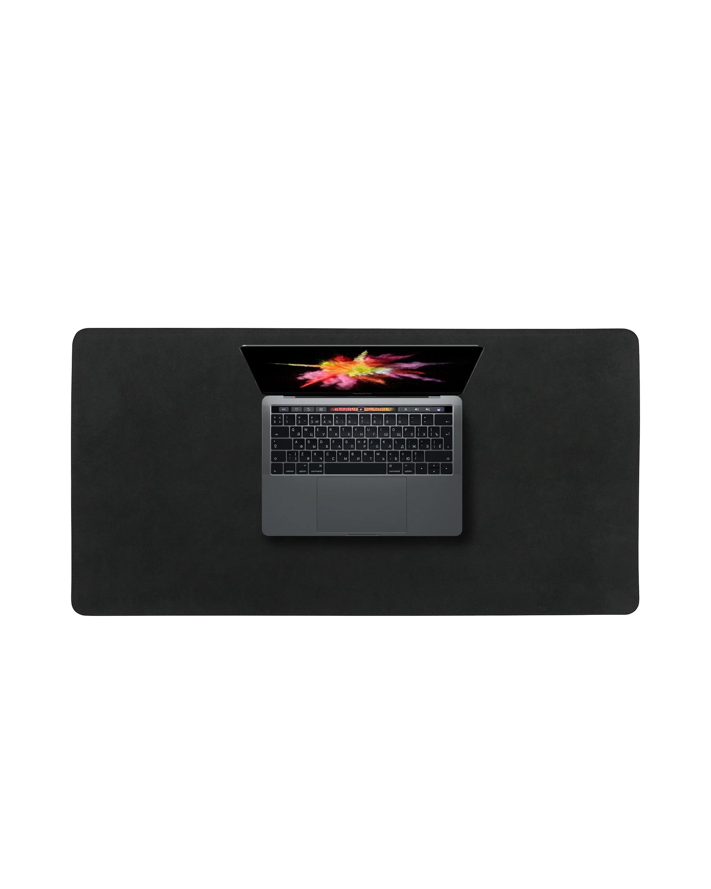 Black Alcantara Leather Desk Pad