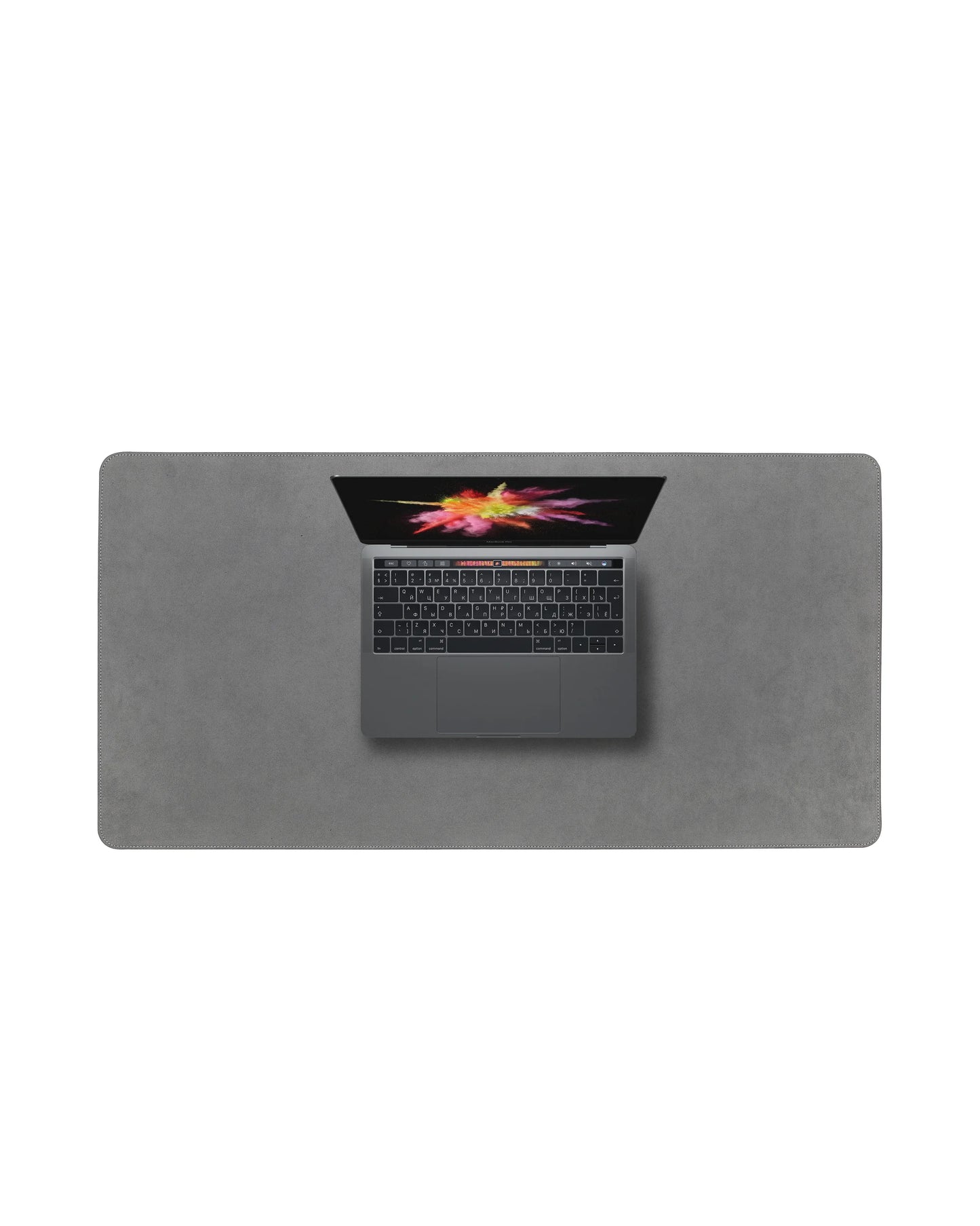 Light Grey Alcantara Leather Desk Pad