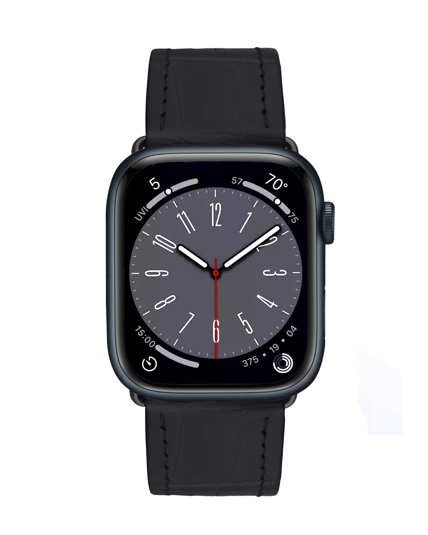 Чорний ремінець Apple Watch зі шкіри крокодила