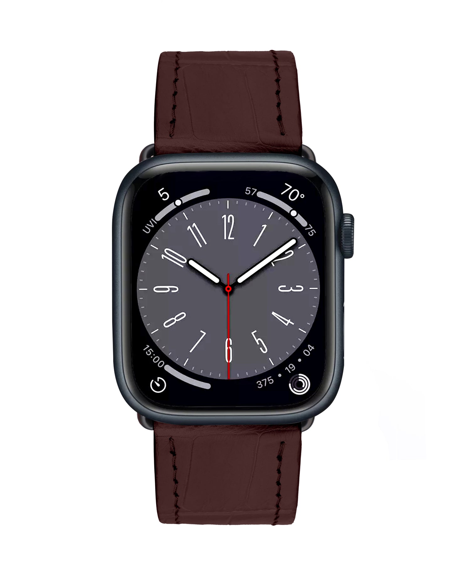 Темно-коричневий ремінець Apple Watch зі шкіри крокодила