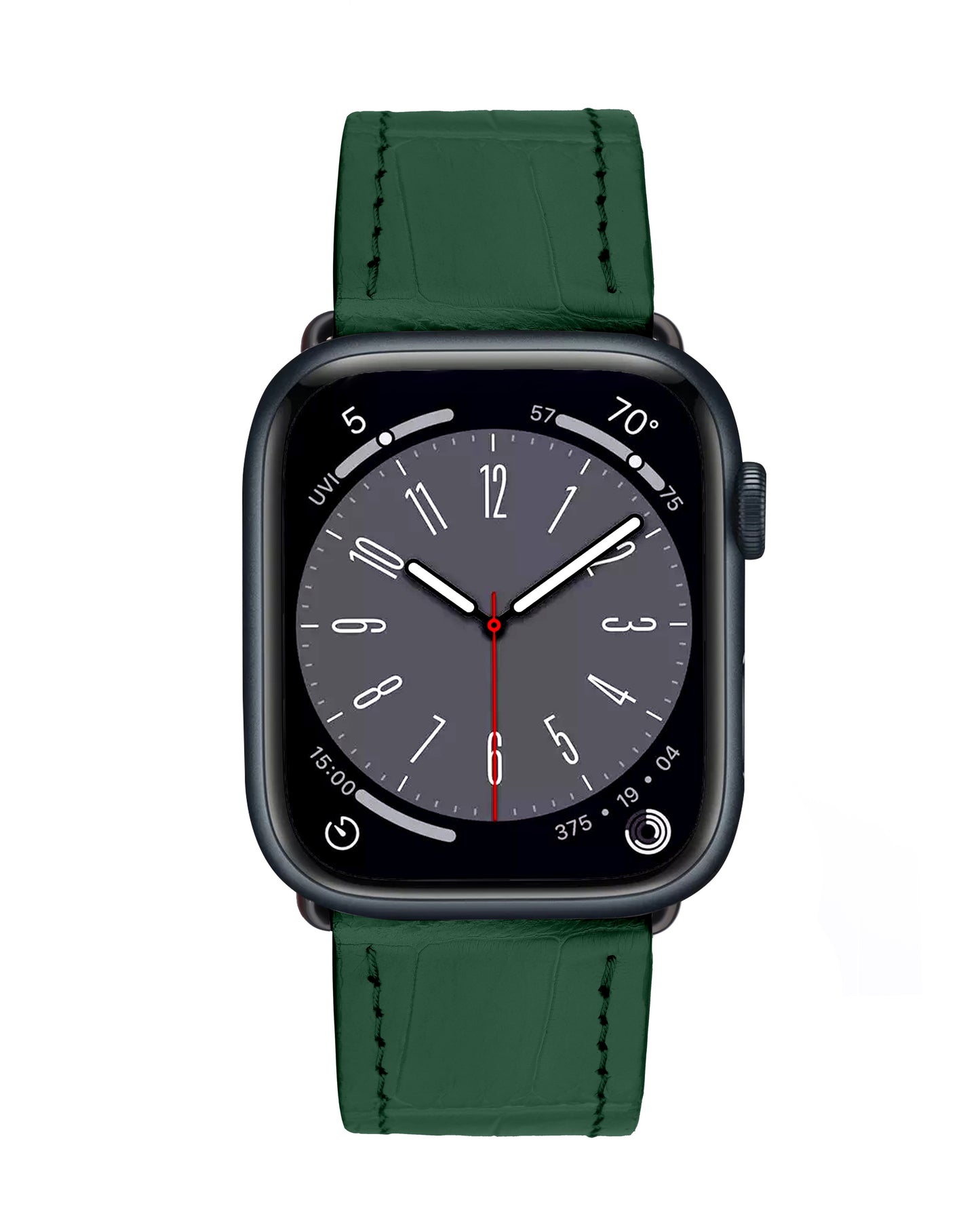 Темно-зелений ремінець Apple Watch зі шкіри крокодила
