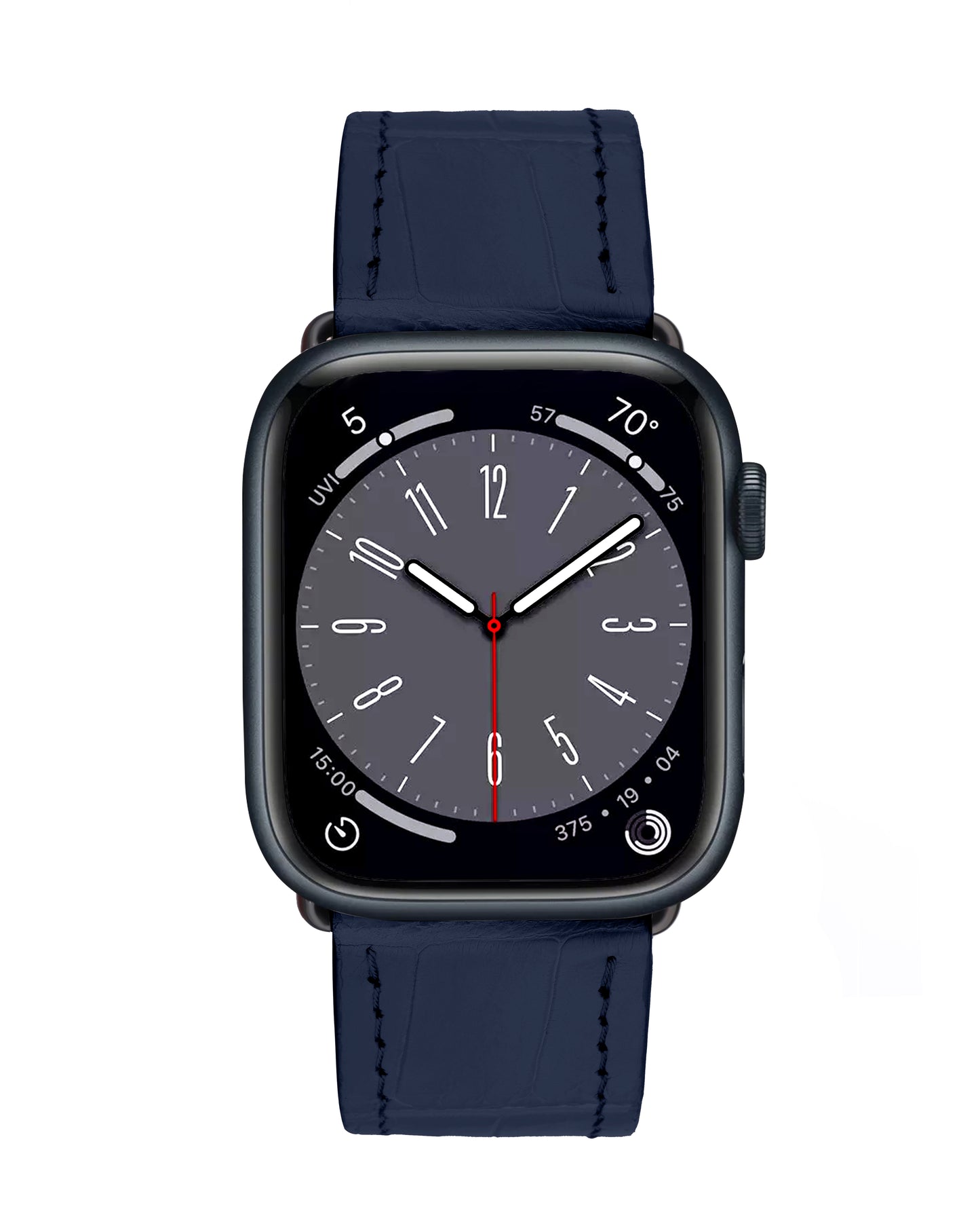 Темно-синій ремінець Apple Watch зі шкіри крокодила