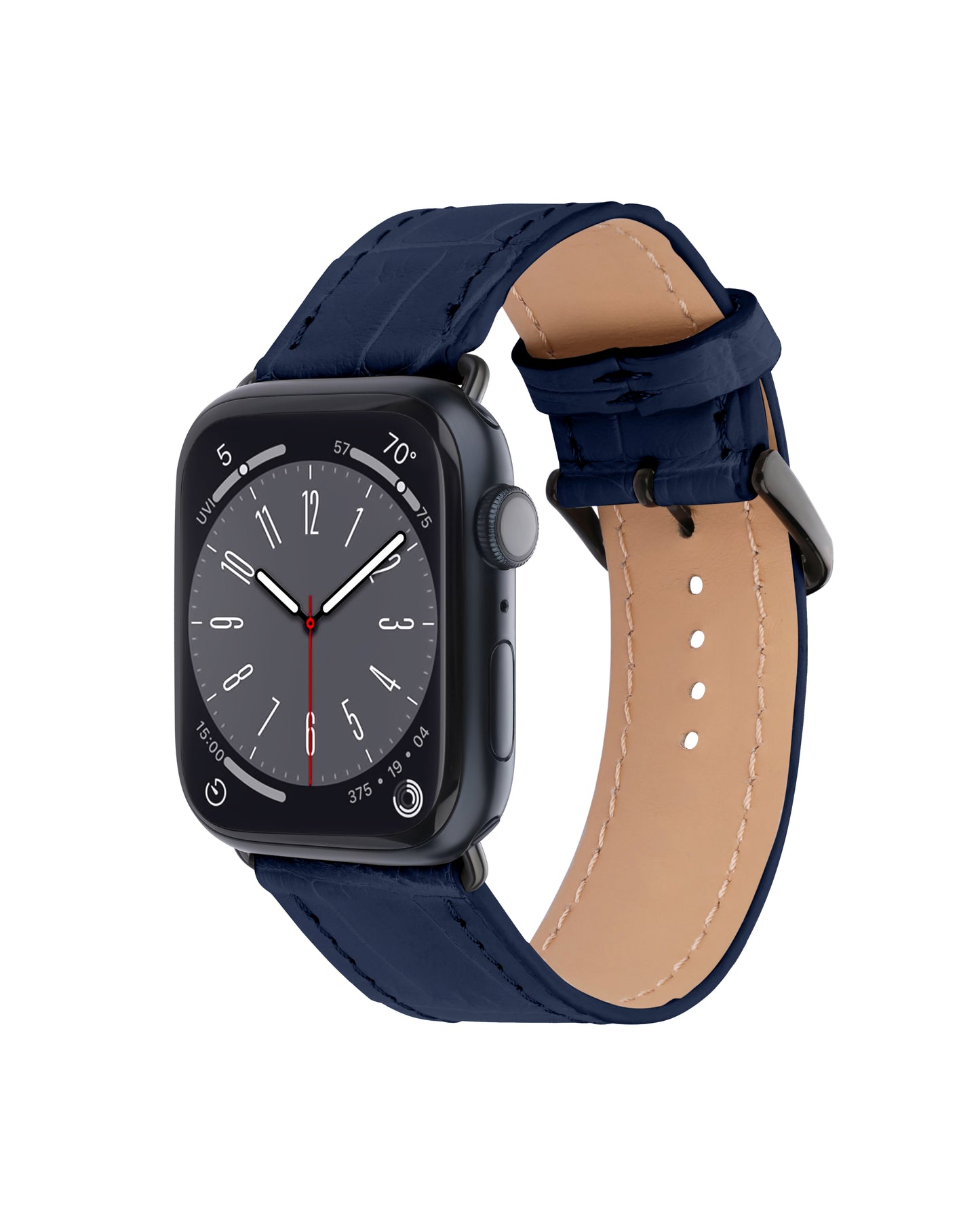 Темно-синій ремінець Apple Watch зі шкіри крокодила