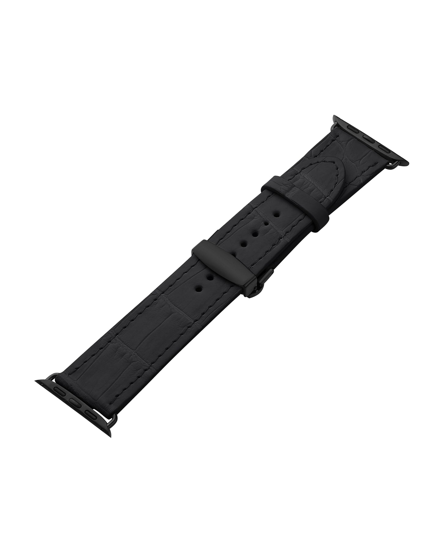 Чорний ремінець Apple Watch зі шкіри крокодила
