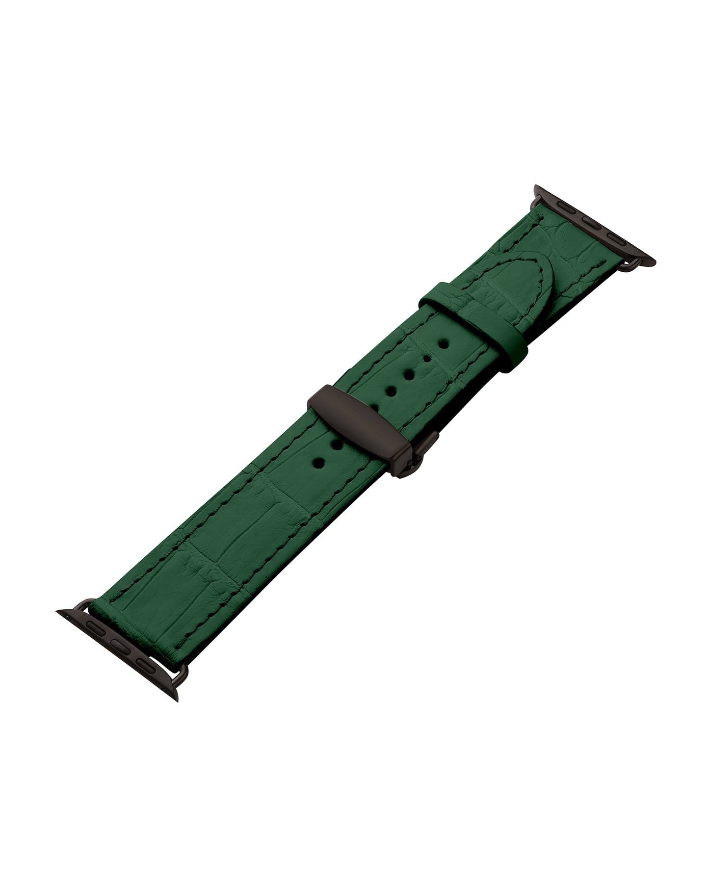 Темно-зелений ремінець Apple Watch зі шкіри крокодила
