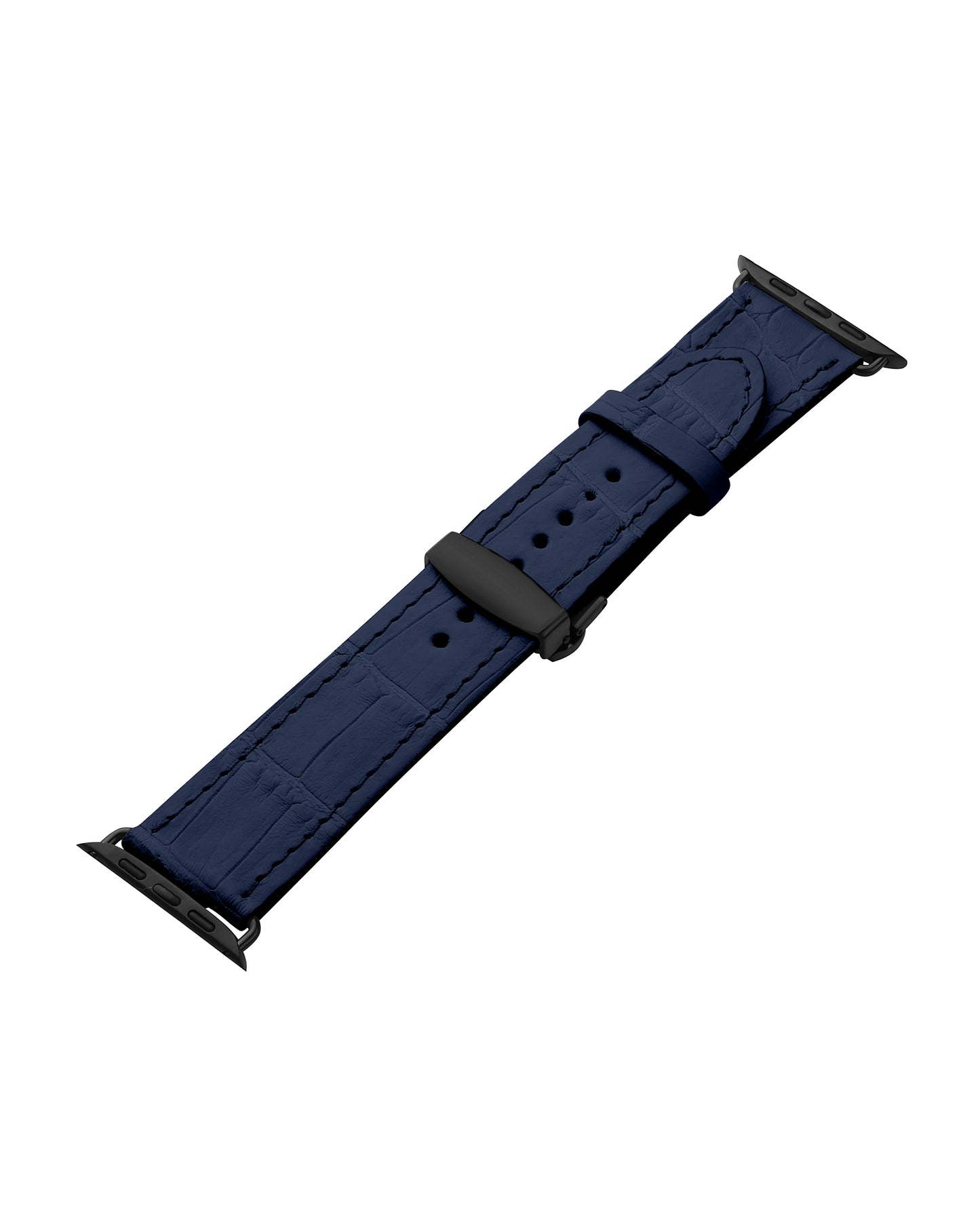 Темно-синій ремінець Apple Watch зі шкіри крокодила