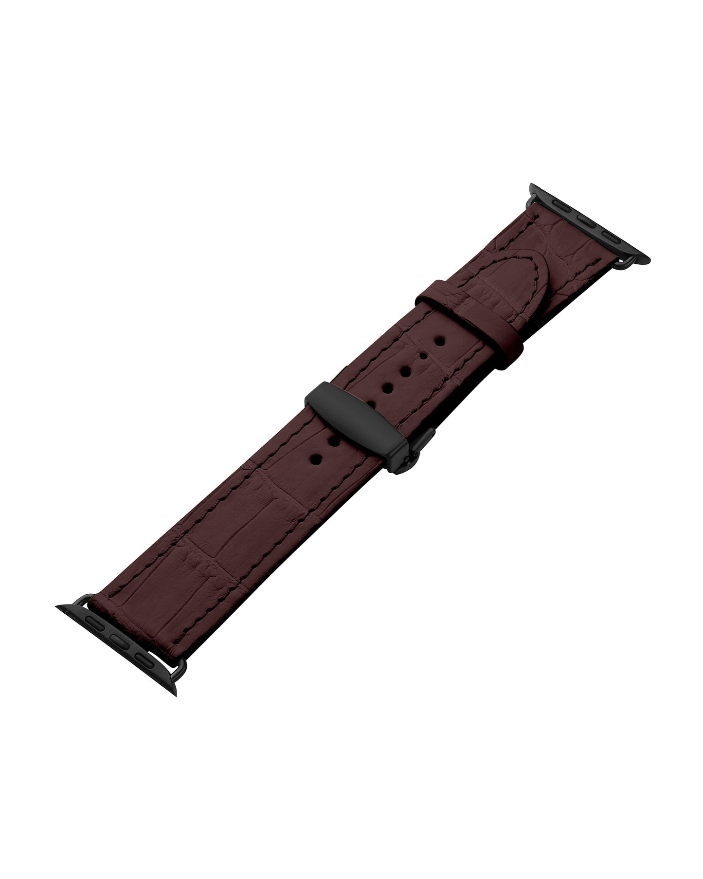 Темно-коричневий ремінець Apple Watch зі шкіри крокодила