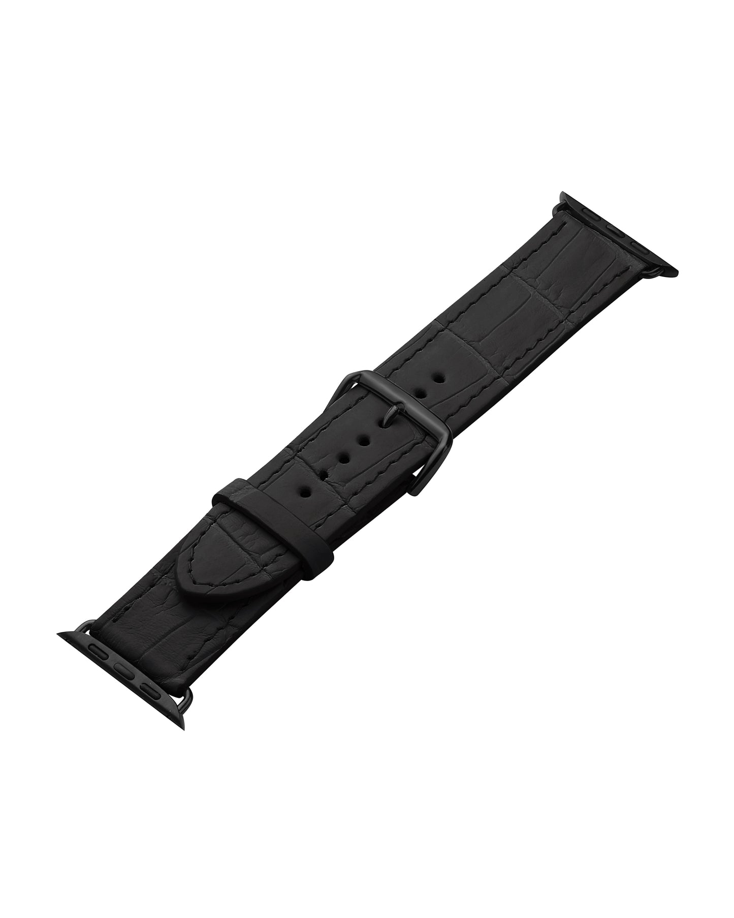 Чорний ремінець Apple Watch зі шкіри крокодила