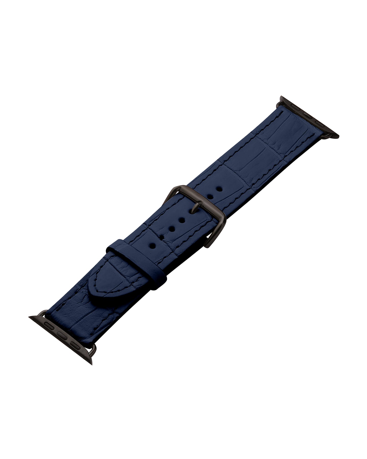 Темно-синій ремінець Apple Watch зі шкіри крокодила
