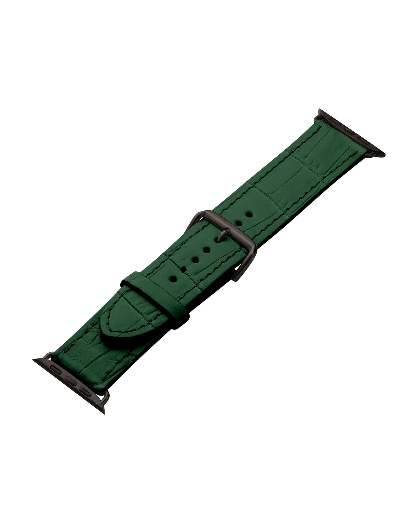 Темно-зелений ремінець Apple Watch зі шкіри крокодила