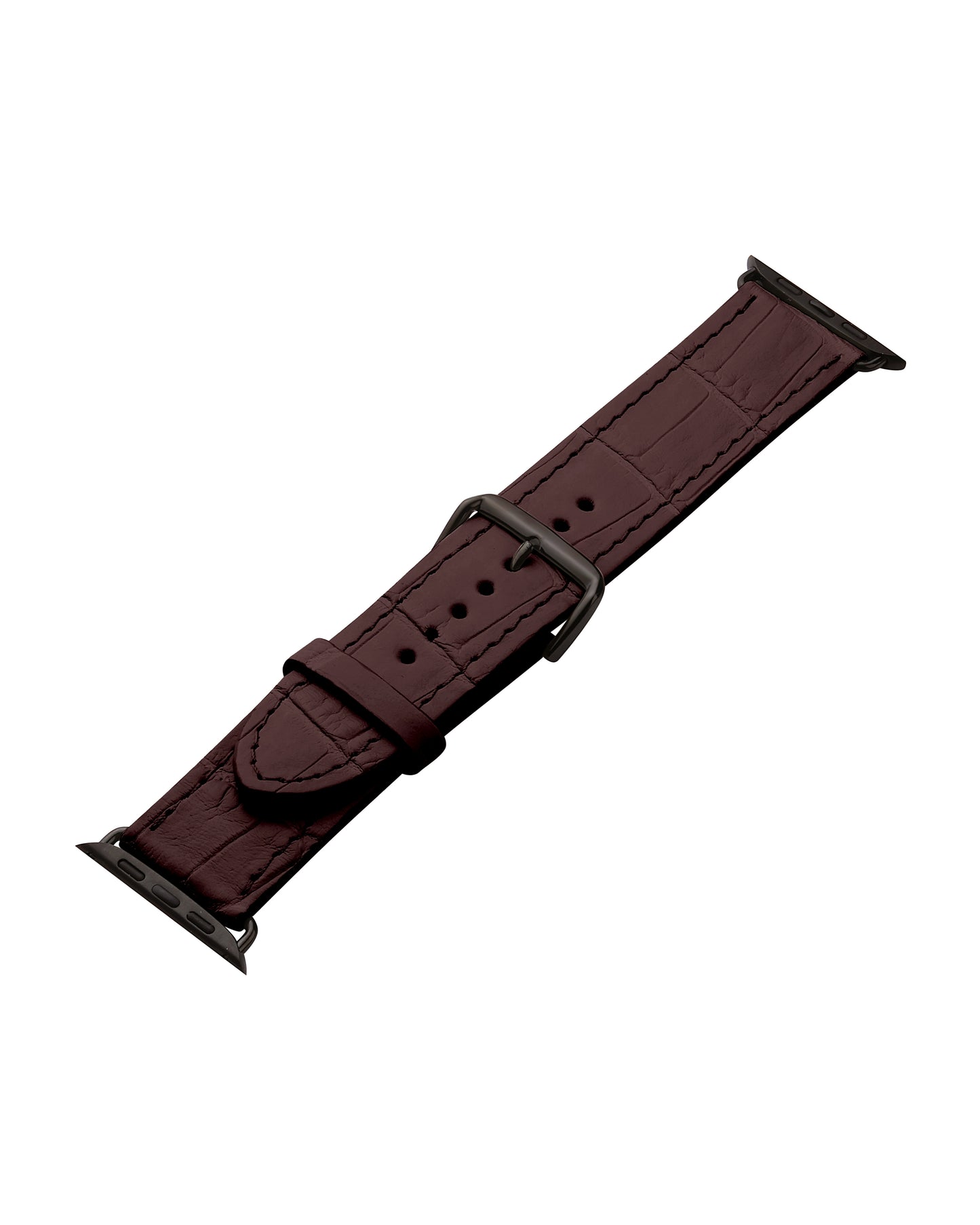 Темно-коричневий ремінець Apple Watch зі шкіри крокодила