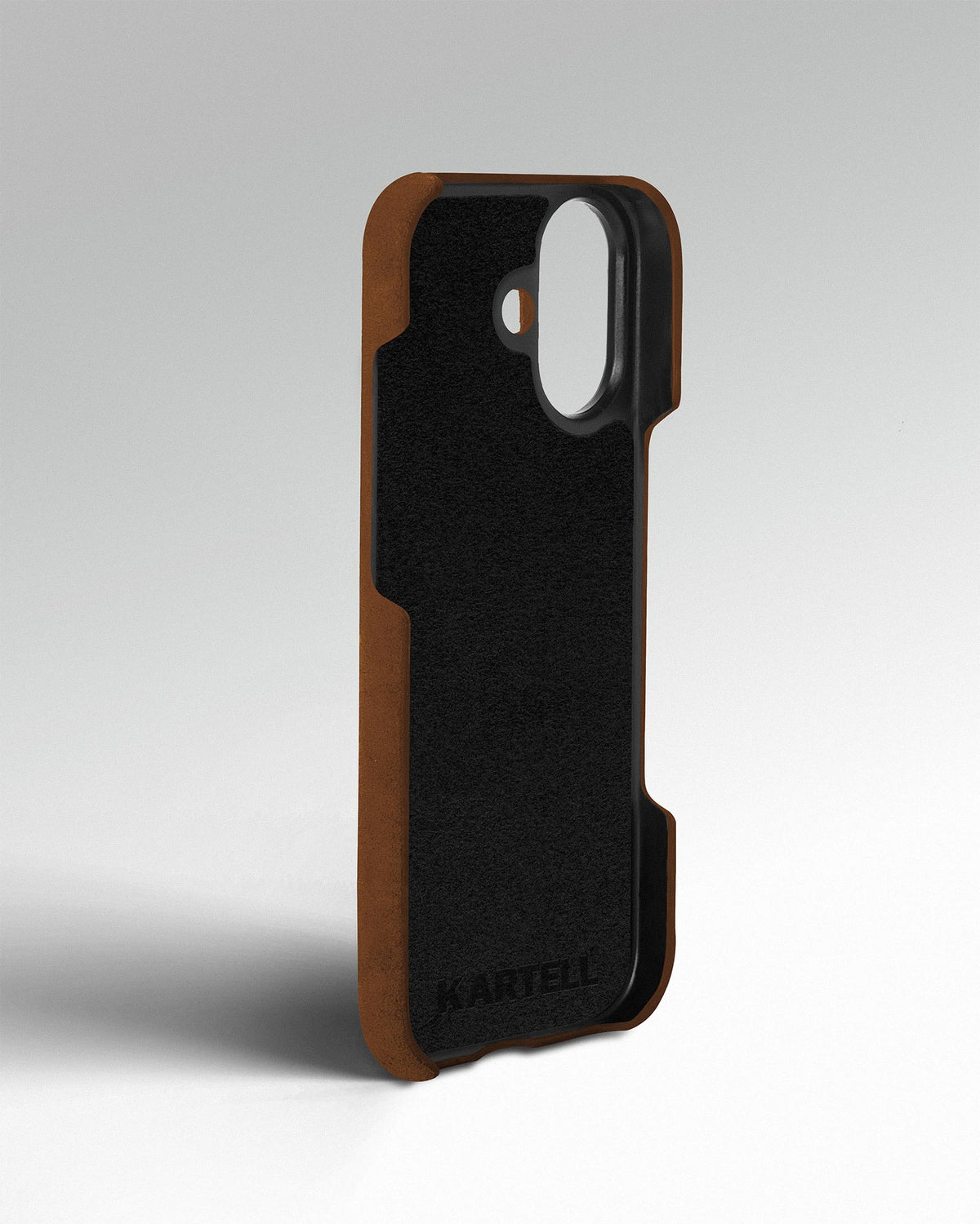 Brown Alcantara Case for iPhone 17