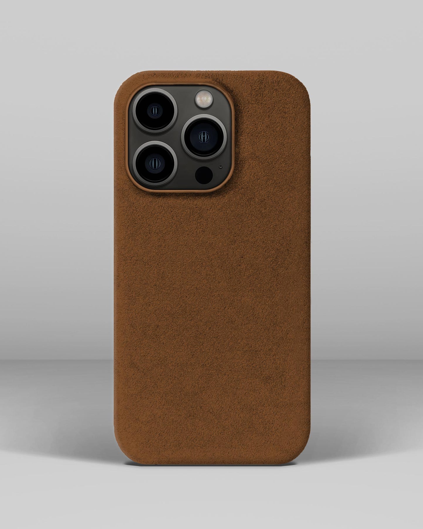 Brown Alcantara Case for iPhone 13 Pro