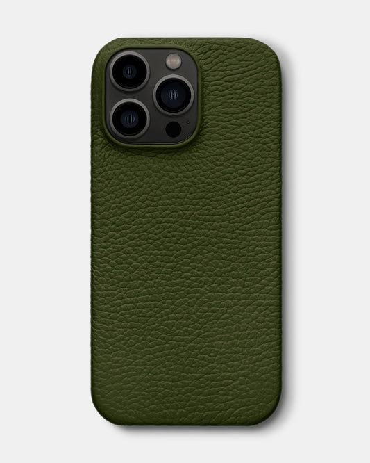 Dark Green Leather Case for iPhone 13 Pro Max