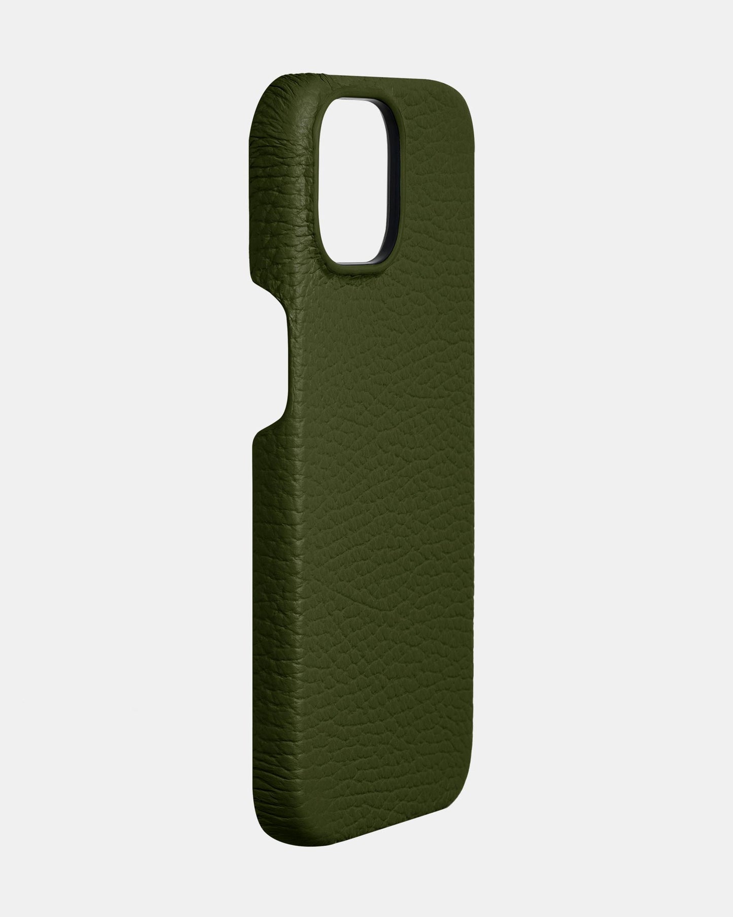 Dark Green Leather Case for iPhone 15 Plus