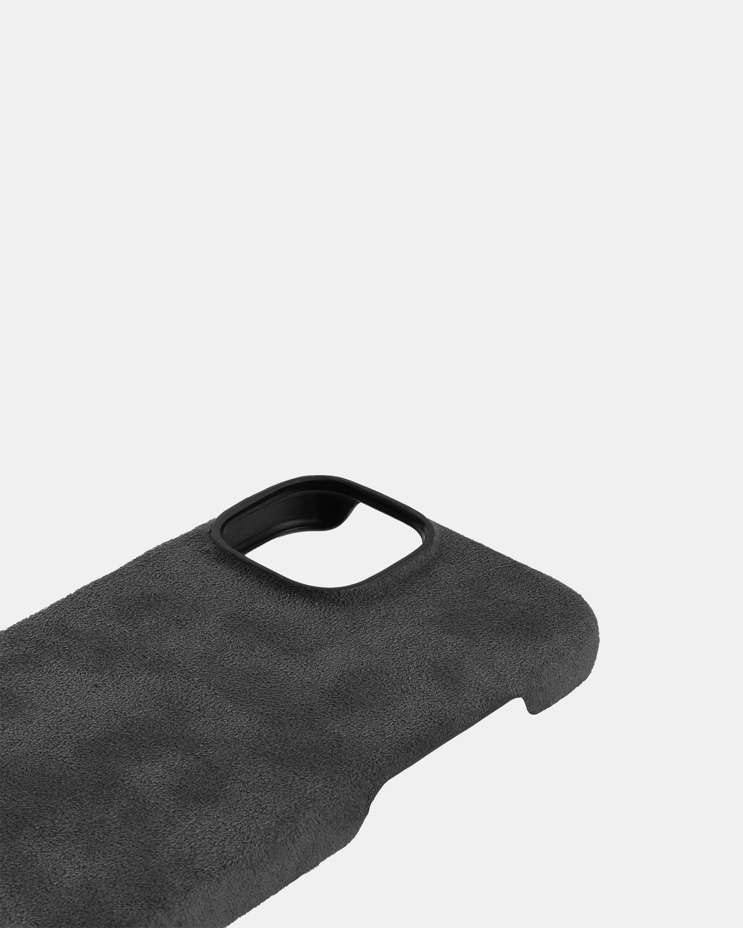 Сірий чохол з алькантари для iPhone 13
