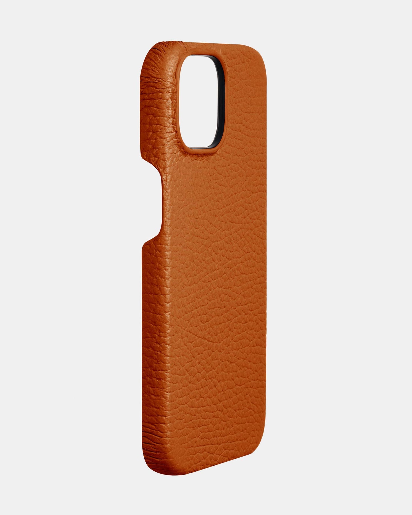 Orange Leather Case for iPhone 15