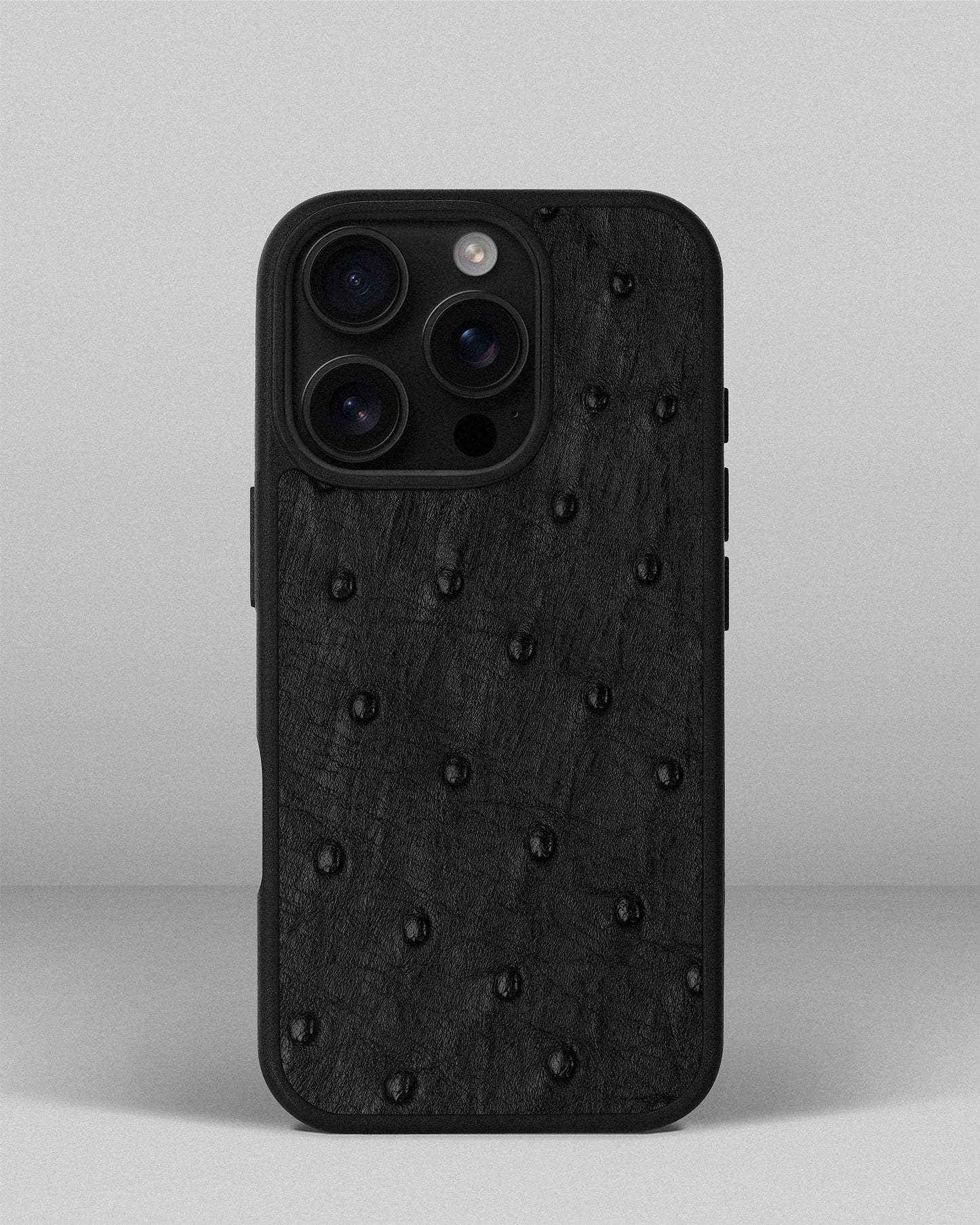 Black Ostrich Sport Case for iPhone 16 Pro