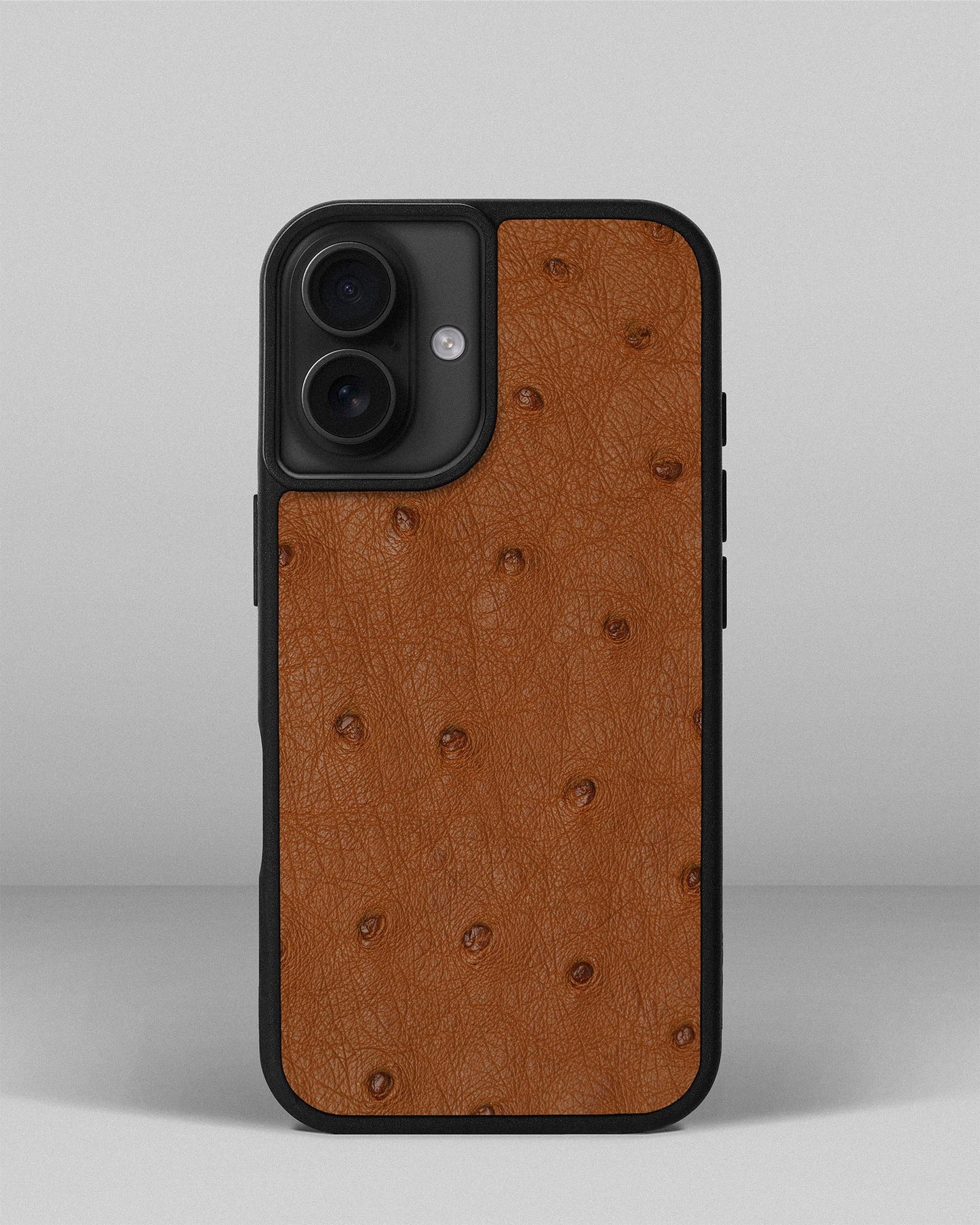 Brown Ostrich Sport Case for iPhone 16