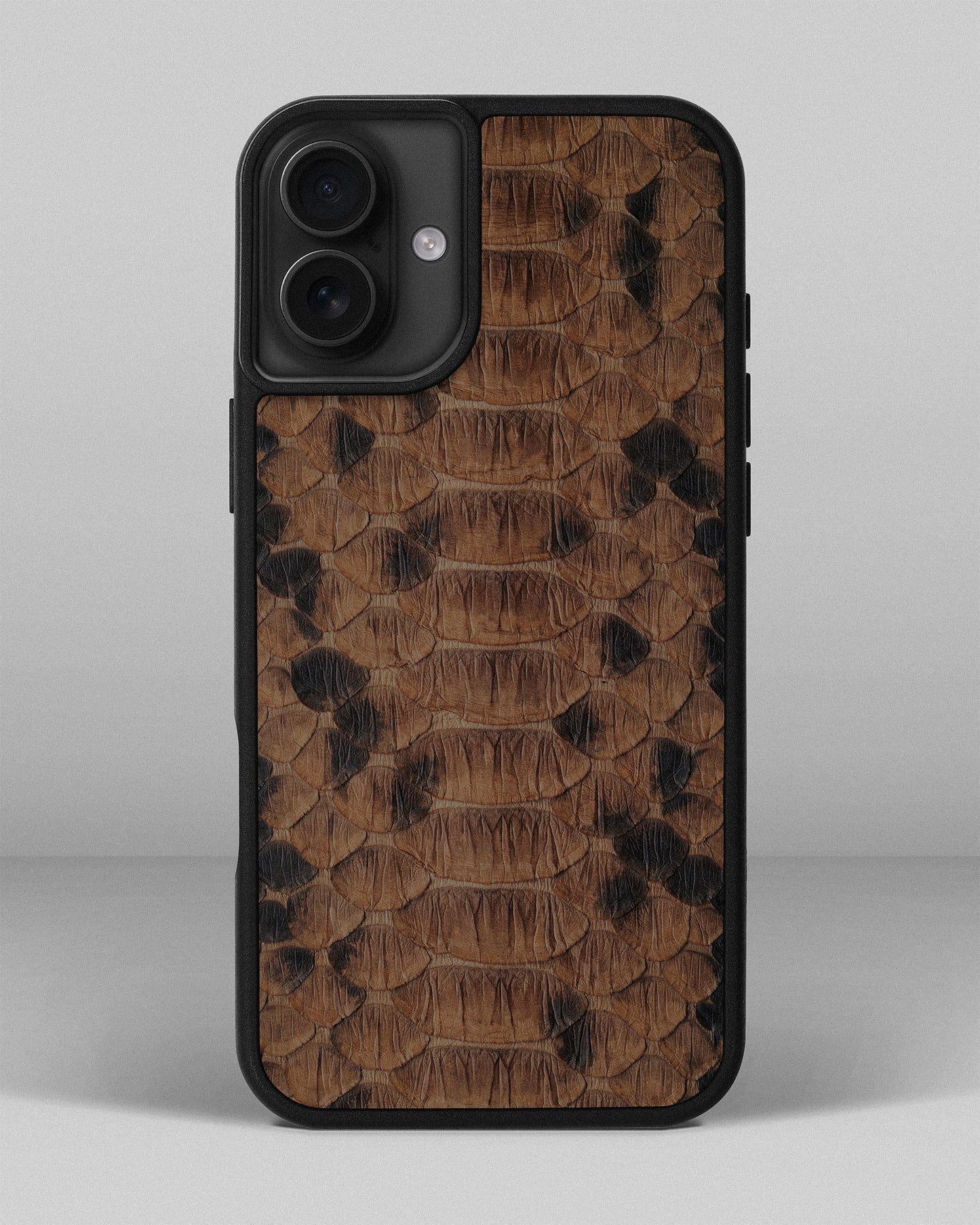Tobacco Python Leather Sport Case for iPhone 14 Plus