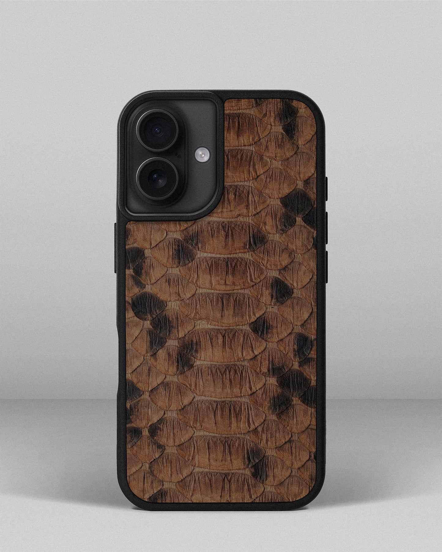 Tobacco Python Leather Sport Case for iPhone 14