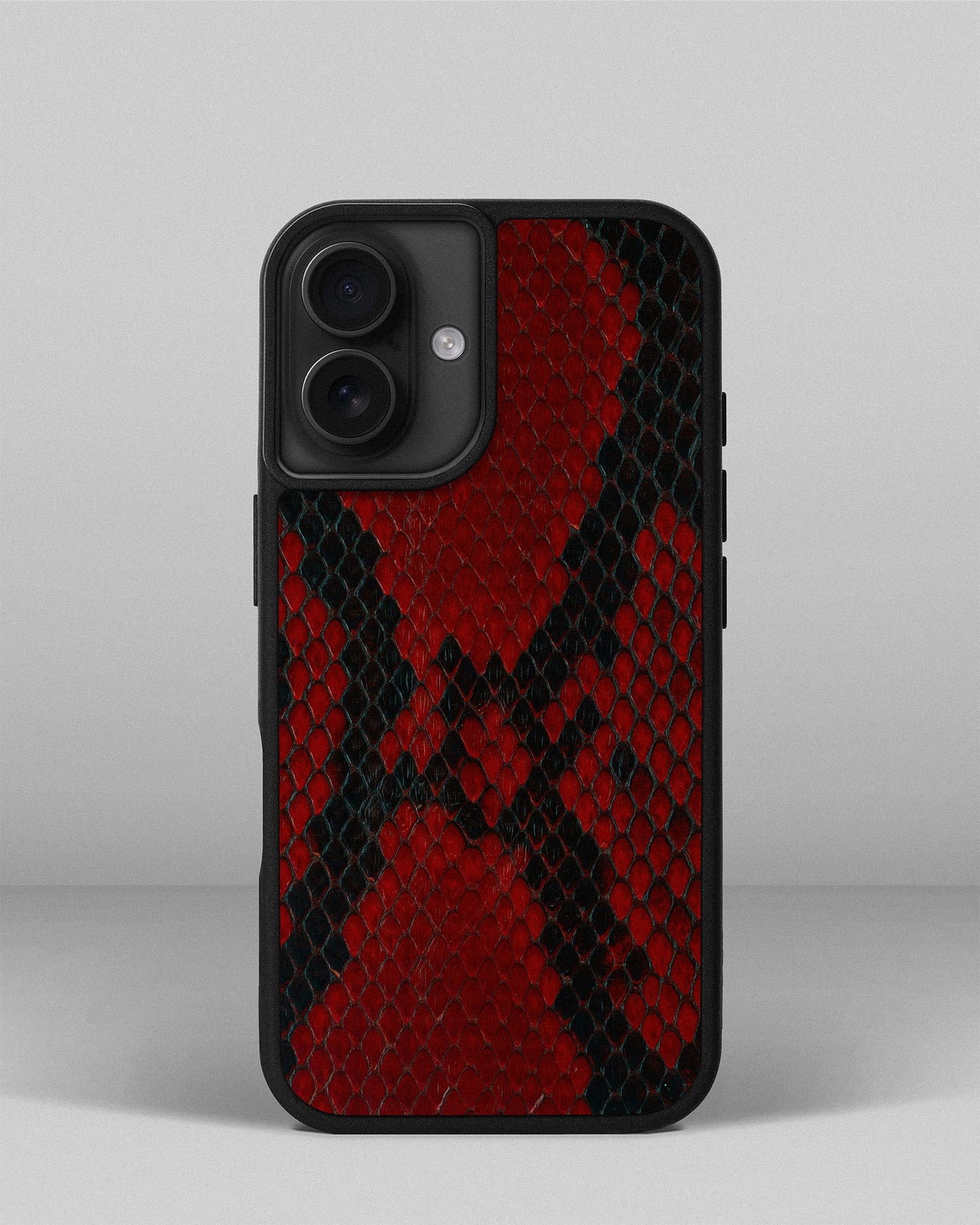 Red Python Skin Sport Case for iPhone 16