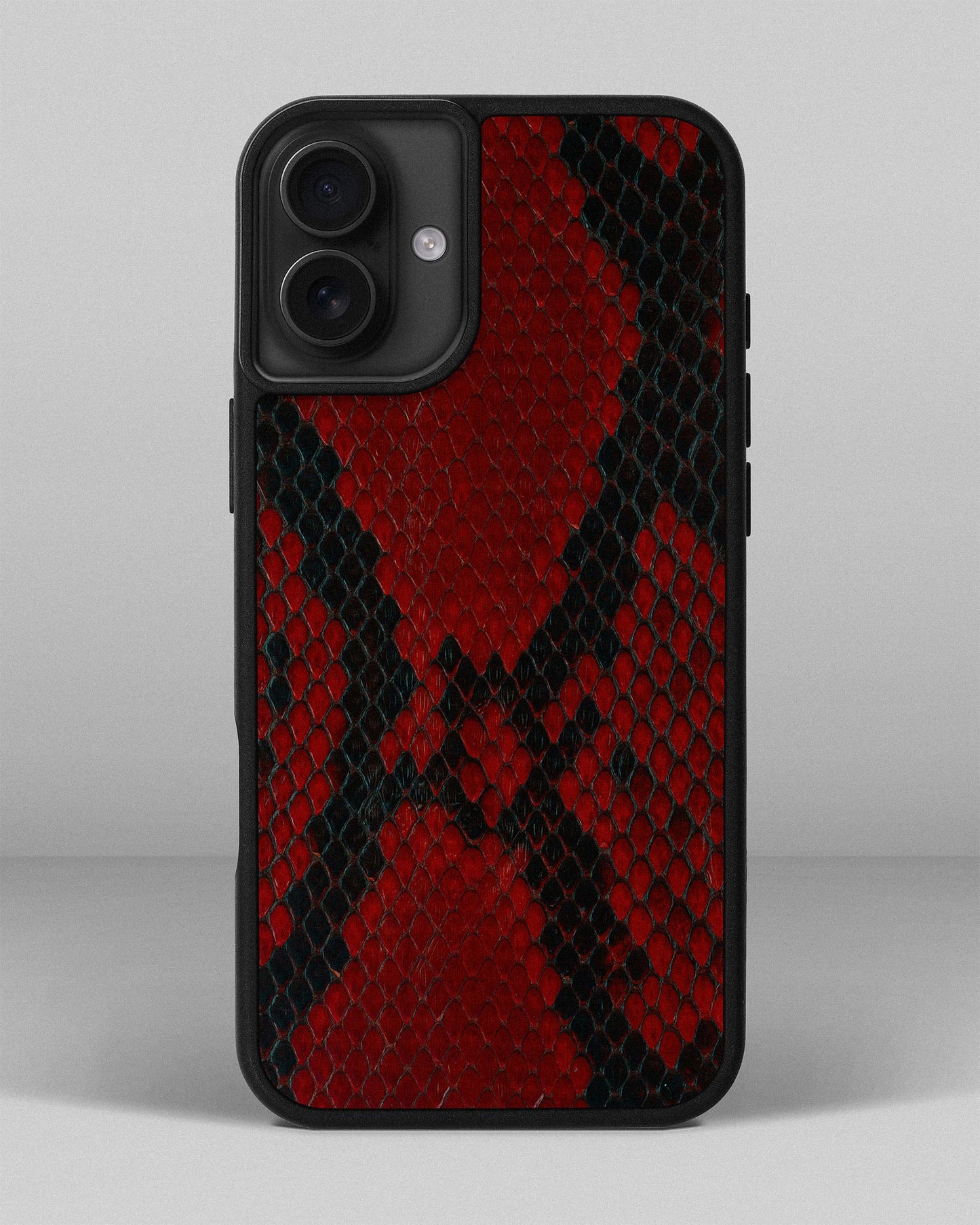 Red Python Skin Sport Case for iPhone 16 Plus