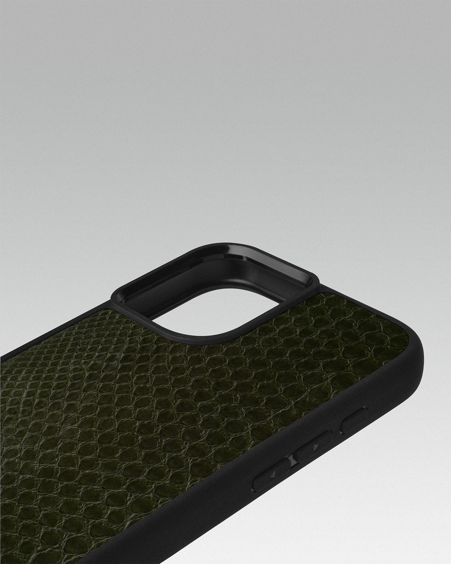 Olive Python Skin Sport Case for iPhone 16 Plus
