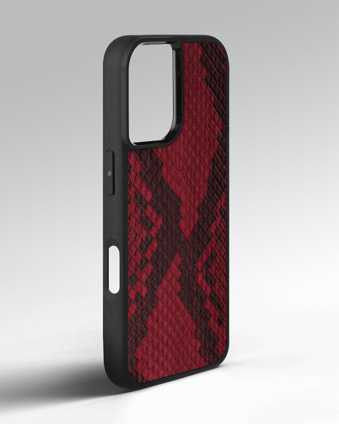 Dusty Red Python Skin Sport Case for iPhone 16 Plus