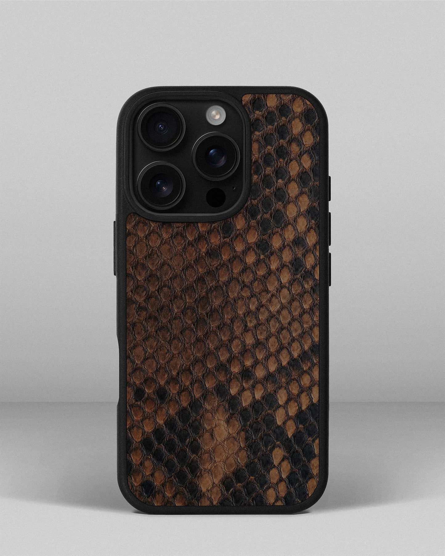 Tobacco Python Skin Sport Case for iPhone 16 Pro