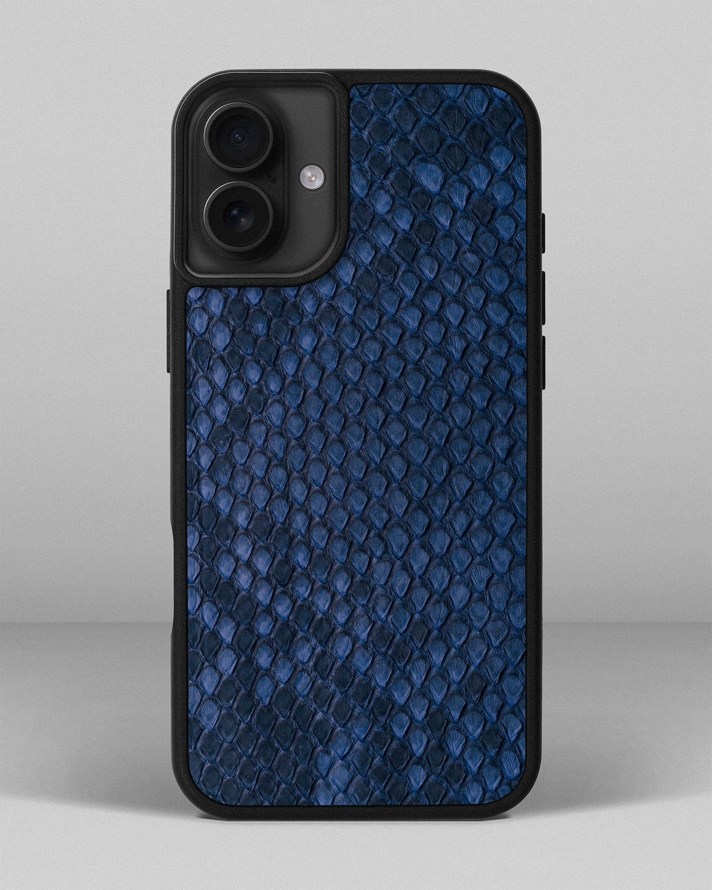 Steel Blue Python Skin Sport Case for iPhone 16 Plus