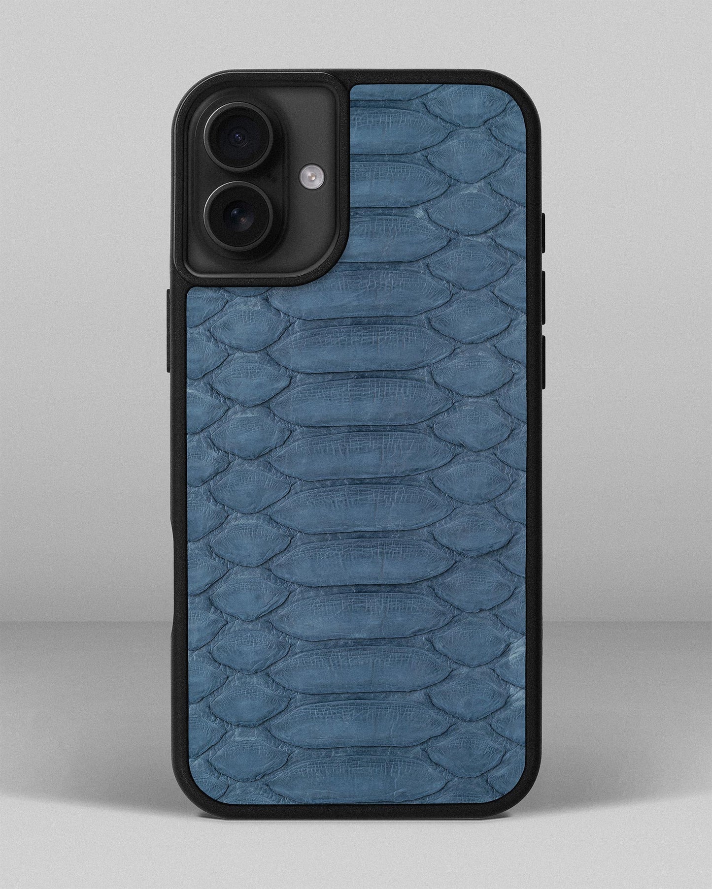 Light Blue Python Leather Sport Case for iPhone 13 Mini