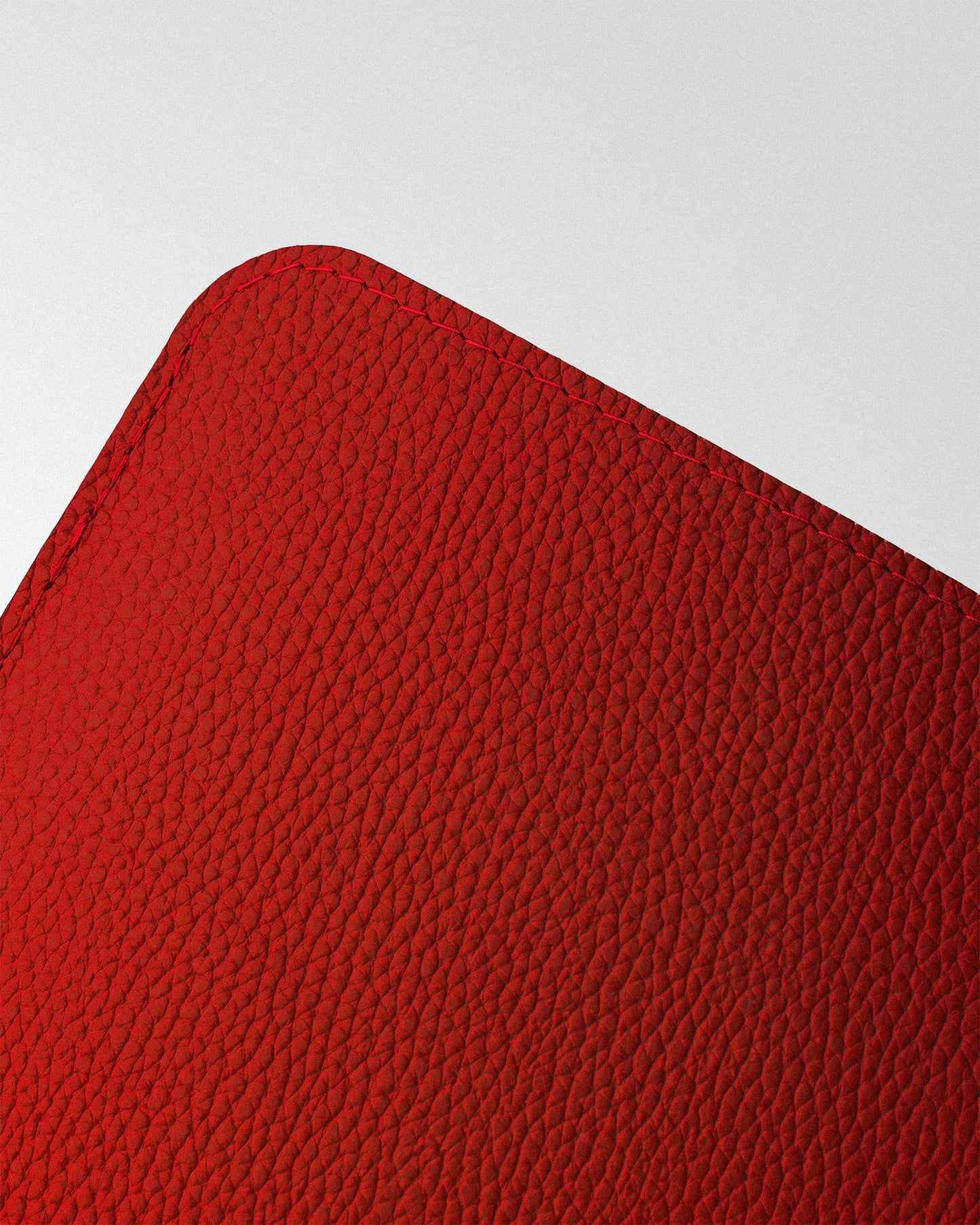 Minimalist MacBook Sleeve in Red Floater Leather
