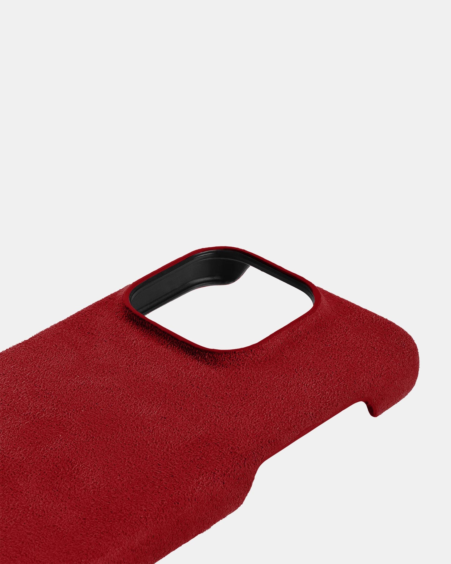 Red Alcantara Case for iPhone 15 Pro Max